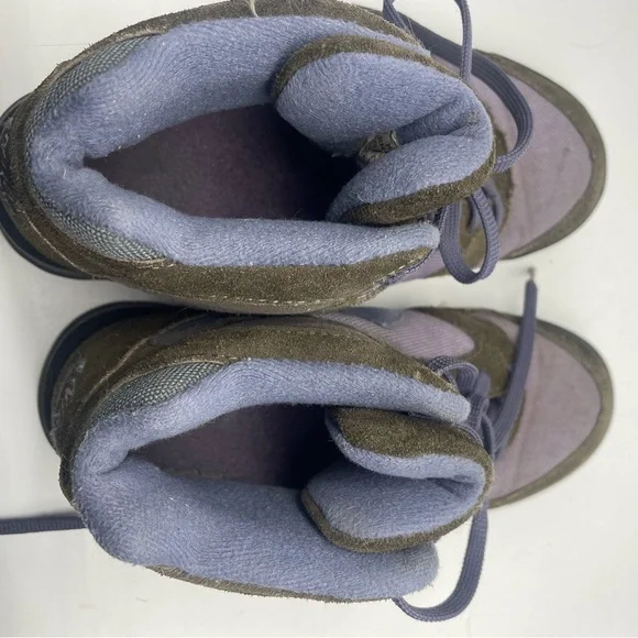 90s Nike Hightop Hiking Boots Sneakers Purple Gray leather Womens Size 6 Caldera - Picture 7 of 13